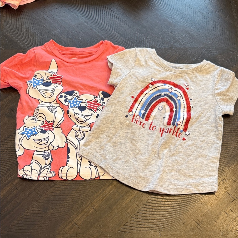 Toddler 4th of July/Patriotic T-Shirts Set - 2T & 3T